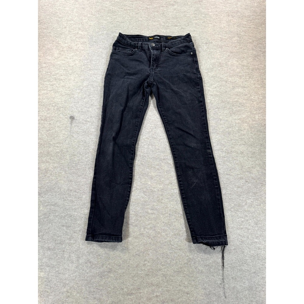 Lee Vintage Modern Skinny Ankle Jeans Womens 26 Black Denim Dark Wash Mid Rise